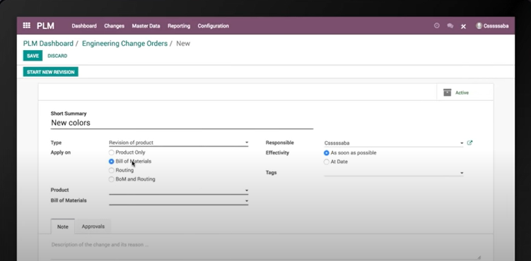 Odoo PLM Management